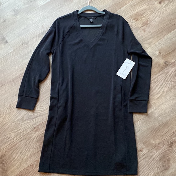 ATHLETA SEASOFT LONG SLEEVE DRESS NEW WITH TAGS IN BLACK - Picture 7 of 11